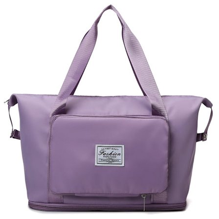 Sports Gym Taske Udvidbar Med Våd/Tør Rum Til Fitnesscenter, Weekender & Overnatningsture (Lilla)