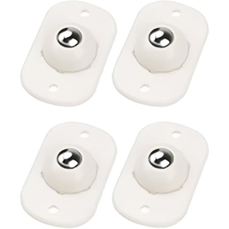 Små Møbelhjul, Selvklebende Svingbare Hjul, Flate Møbelhjul 360° Roterende Mobile Ruller