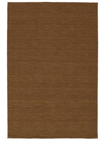 Alfombra De Lana Lisa Handloom Flat Marrón