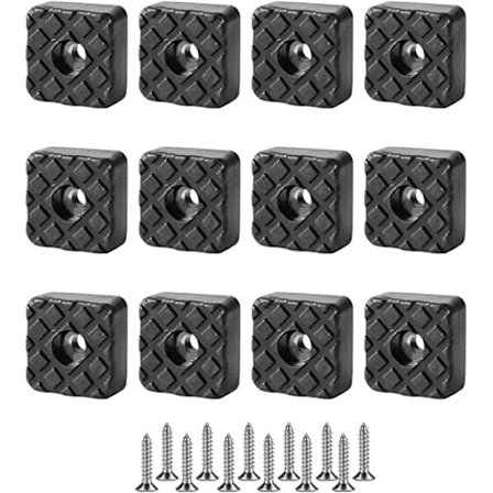 12 halkfria gummifötter (30 mm), inklusive installationstillbehör