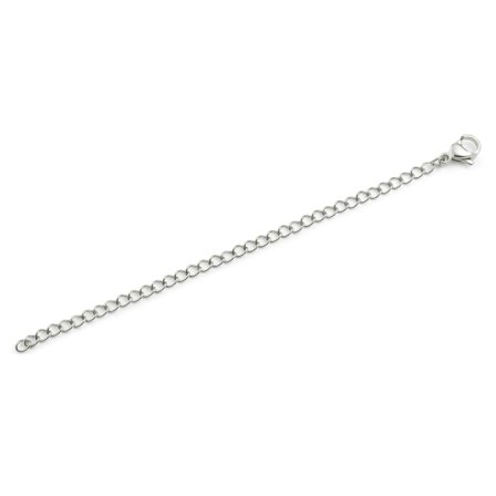 Alargador de collar de acero inoxidable 304L plateado de 10 cm para hombres - Collares acero