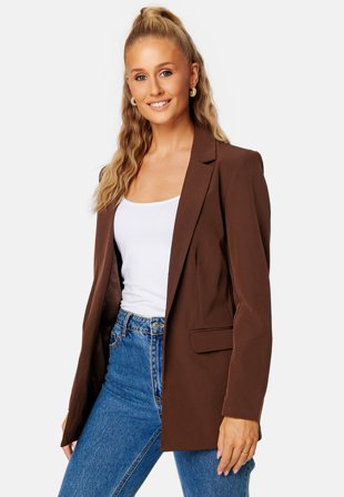 Pieces Pcbozzy LS Loose Blazer Chicory Coffee Klær