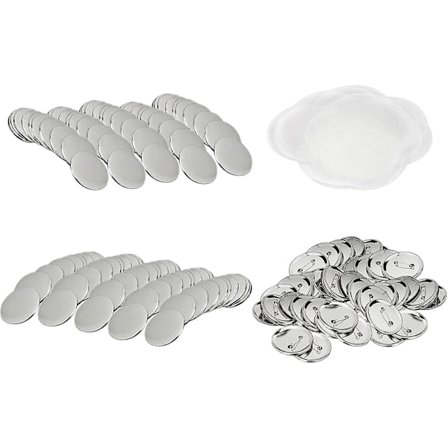 300 kpl 1 tuuman / 32 mm ylä- / alaosa Pin Blank Badge & Button Parts Badge Button Maker -koneeseen