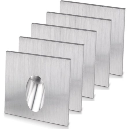 Paket med 5 Fyrkantiga Infällda LED-Spotlights för Trappa Veranda Gångväg 1W AC 100-245V Varmvit