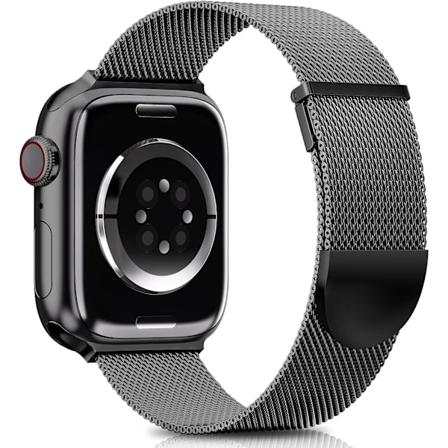 Rem for Apple Watch-remmer 41mm 40mm 38mm for kvinner og menn, dobbel magnetisk justerbar erstatningsrem for iWatch Series 9 8 SE 7 Black 38/40/41mm
