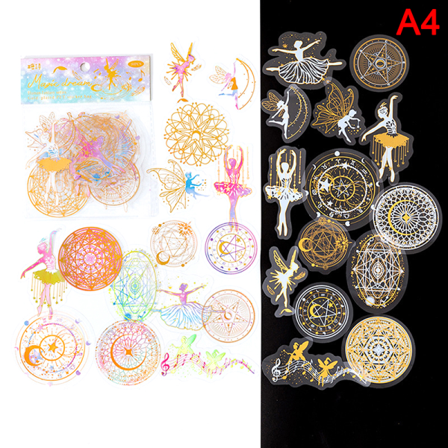 30 St/påse Vintage Blommig Bronzing Klistermärke Pack Litterära Djur