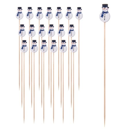 Bambus Snemand Cocktailpinde, 13 cm, 20 stk.