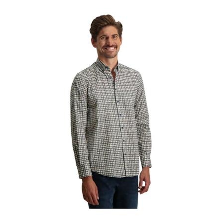 State of Art wit , Blauw , Heren , Maat: 3XL Casual Overhemden