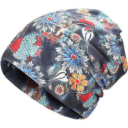 Dam sommar tunn mössa blommönstrad lätt slouchy hatt