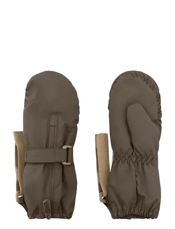 MINI A TURE Matcesar Fleece Lined Mittens - Khaki green - 18/24M