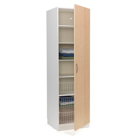 Lagerschrank für Kleidung, R/H, 600x600x2100 mm, weiß, Birke