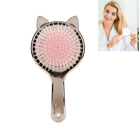 Luftpute Detangling Børste Hårbørste for Hodebunnsmassasje - Rosa - 1 stk