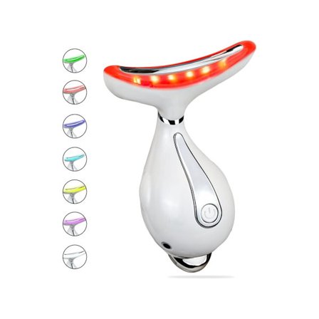 Rød LED Lysterapi Enhet Ansikt Hals Massasjeapparat Elektrisk Ansiktsmassasje Hudpleieverktøy YEMAESRE