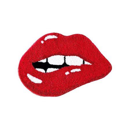 Badrumsmatta för Alla Hjärtans Dag, Halksäker, Söt Röda Läppar, Hjärtformad, Badrumsmatta, Alla Hjärtans Dag, Inomhus, Sovrum, Vardagsrum, Badrum, 