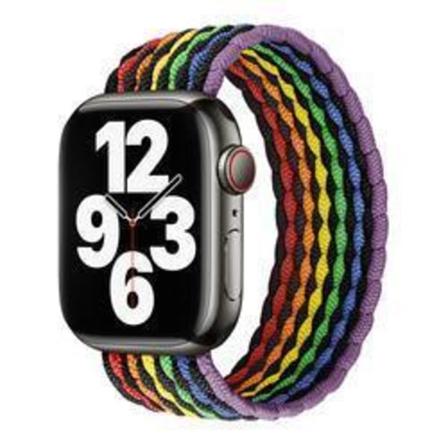 Apple Watch kompatibelt ARMBAND Elastiskt BLACK PRIDE 38/40/41mm MultiColor L