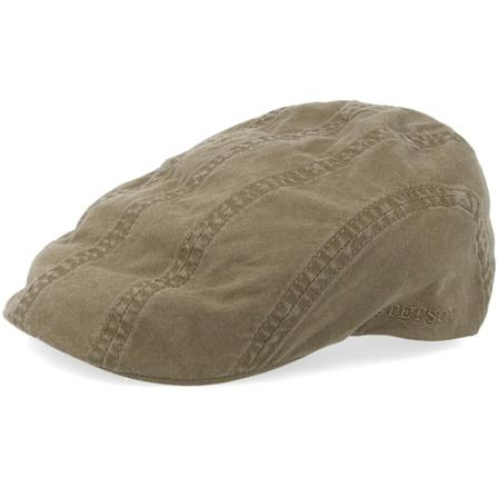 Stetson - Grün flatcap Cap - Ivy Delave Organic Cotton Olive Flat Cap @ Hatstore