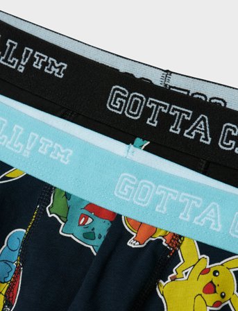 name it Nkmasgar Pokemon 2P Boxer Noos Sky - Black - 134-140
