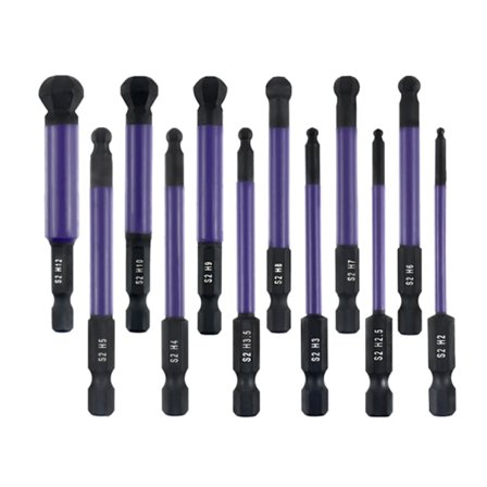 12 st Kulhuvud Insexnycklar Borrbitset Hex Skruvmejselbitset Stål