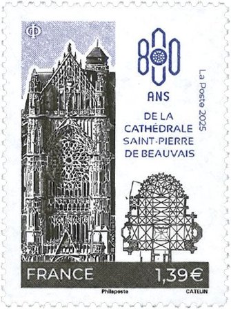 Frankrig - Saint-Pierre Katedralen i Beauvais - Postfrisk frimærke