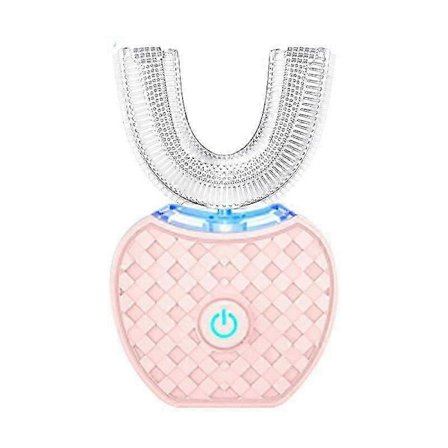 Ultralyd Elektrisk Tandbørste, Automatisk Tandbørste U-Form Fuld Mund 360° Rengøring Tandblegning