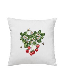 Stickpackung Kissen Erdbeeren - Permin