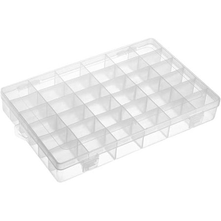 Komponent opbevaringsboks - PP materiale, 36-rums fast elektronisk komponent opbevaringsboks