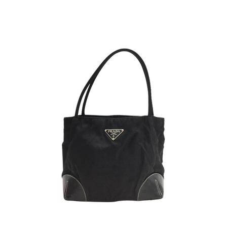 Prada Vintage, Pre-owned Part-Leather Tote Zwart, Dames, Maat:ONE Size