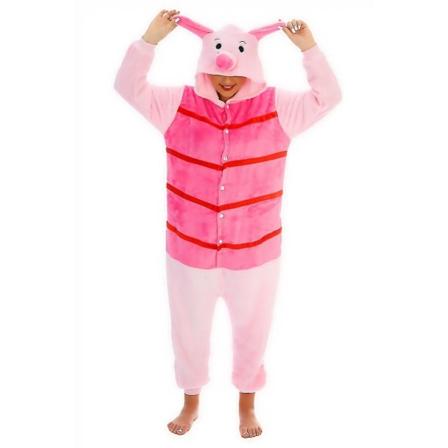 Nalle Puh Karakterer Unisex Onesie Fancy Dress Kostume Hættetrøjer Pyjamas Piglet
