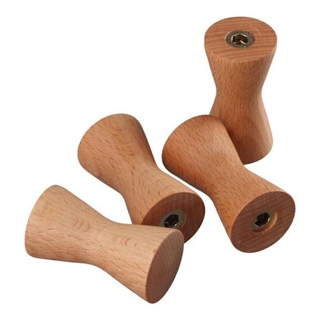 4 Stk Trækroge Hattekroge BØG TRÆ BØG TRÆ