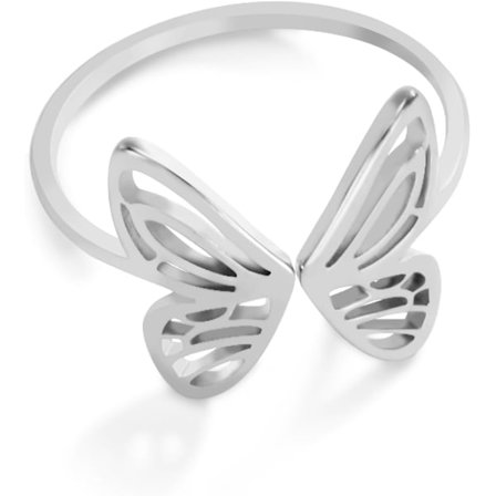 Åben Justerbar Sommerfugl Ring Rustfrit Stål Guld Farve Kvinder Æstetiske Fingerringe Kpop Mode Bryllupssmykker Gave