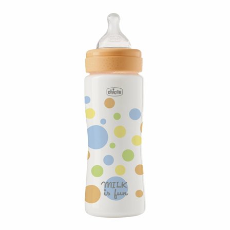 Chicco Biberon Perfect Easy Flusso Rapido Colore arancio 330ml
