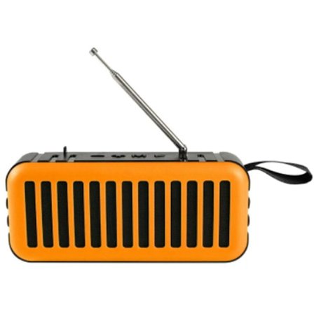 Solcelledrevet bærbar Bluetooth-højttaler udendørs lommelygte understøtter kort/U-disk/orange FM