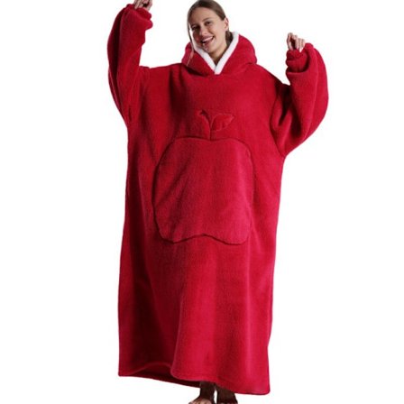 Puettava Peitto Aikuisten Naisille ja Miehille Pehmeä Mukava Lämmin Plussi Huppari Peite