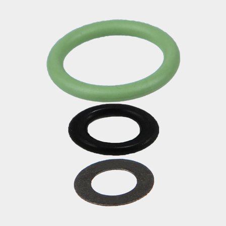 Volvo Penta packningssats till drev oljepluggar för DPH, DPR, DPI modeller i gummi och metall, grön och svart färg