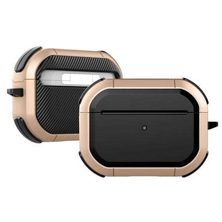 AirPods Pro 2 fodral med ring - Svart / Ljusbrun