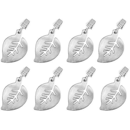 8 stk. dugclips, udendørs dug clips i rustfrit stål, blad