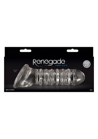 NS Novelties Renegade Ribbed Extension Clear