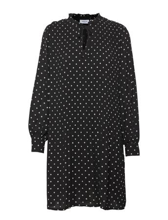 Laurine Clover Ls Dress Aop Black MOSS COPENHAGEN