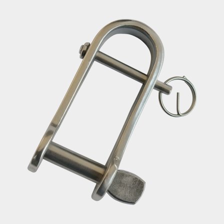 Manille droite NOCK Essentials, Ø6 mm, 36 mm, acier inoxydable, plate avec vis papillon filetée, avec axe