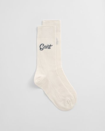 GANT Damen Gerippte GANT Script Socken (39-41)