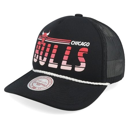 Mitchell & Ness - NBA - Black - trucker - Cap - Chicago Bulls Graded Black A-frame Trucker - Hatstore