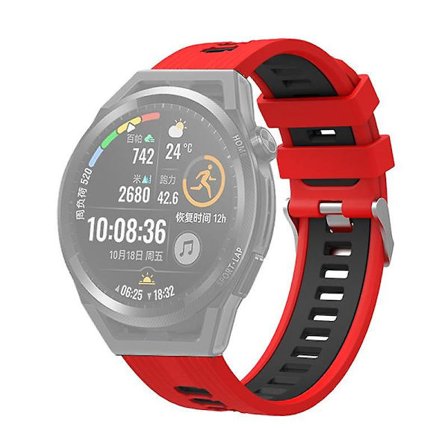 20mm Silikon Sport Rem för Samsung Galaxy Watch6 40/44mm/Watch 4/5 40/44mm /5 Pro 45mm Tvåfärgad