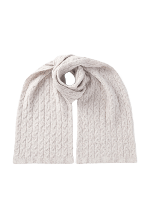 Å WOMAN Kabelstickad halsduk KARIN Halsdukar & scarves Beige ONESIZE