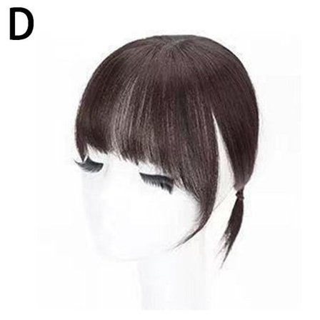 TG Mode Luft Langt Pannelugg Parykk Hårklipp Kvinner Naturlig Sømløs Syntetisk Lysbrun 1 stk