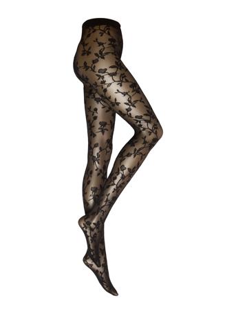 Decoy Tights Flowers 30Den Lingerie Pantyhose & Leggings Svart Decoy