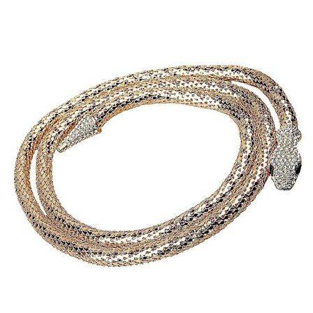 2xpunk Snake Rhinestone Choker Statement Halsband Midjetröjakedja