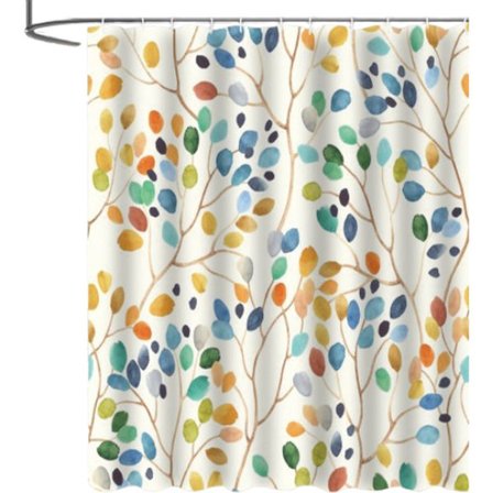 ING 180x180cm - Inklusive ringe - Høj kvalitet - Vandtæt - Bruseforhæng i ét stykke