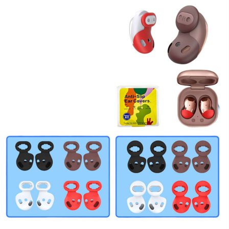 Silikon Öronproppar för Kompatibel med Samsung Galaxy Buds Live - 8 Par Blandade Färger, Vattentäta och Stöttåliga