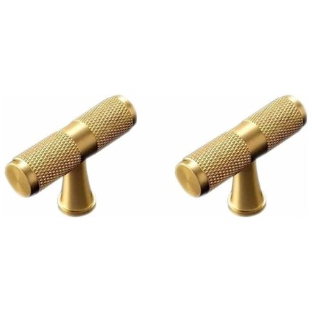 T-muotoinen messinkinen kaapin ovennuppi, yleiskalusteiden kahva laatikkoon/keittiön kaappiin/oveen - 50 mm (2 kpl)