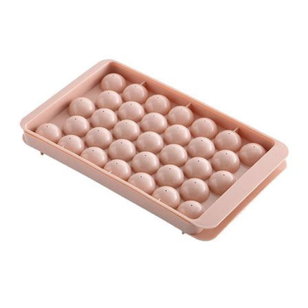 Genanvendelig isboldform i plast, rund isterningmaskine med lågdesign til kolde drikkevarer, cocktails, hurtigudløsende køkkenredskab